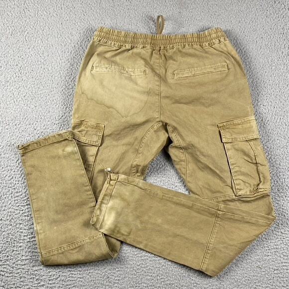 Pacsun Men's S Cargo Drawstring Elastic Waist Jogger Pants Tan Khaki Small 30x30 - Picture 9 of 11